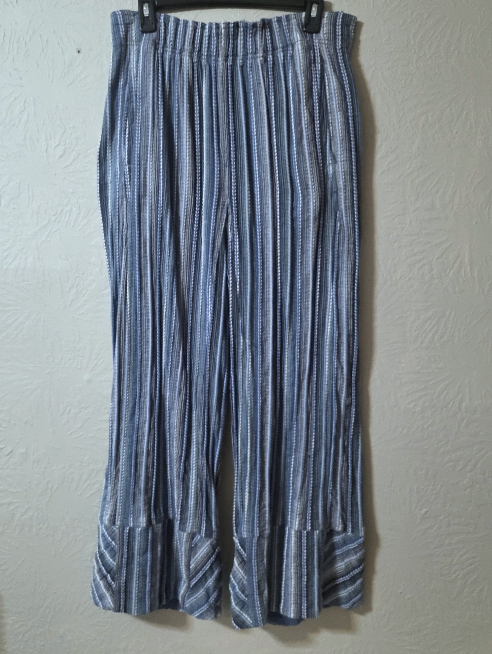 Free People Days End Indigo Stripe Pant M - Picture 2 of 7